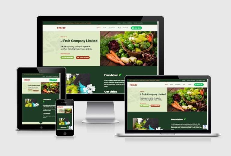 รับทำเว็บไซต์ส่งออก พืชผัก ผลไม้ ทุกชนิด