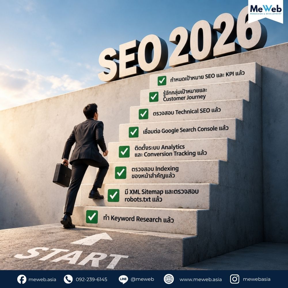 ขั้นตอนการทำ SEO ต้องเตรียมตัวอย่างไรบ้าง (อัปเดต 2026) 1 เตรียมตัวก่อนทำ seo